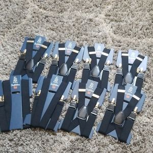Mens black suspenders